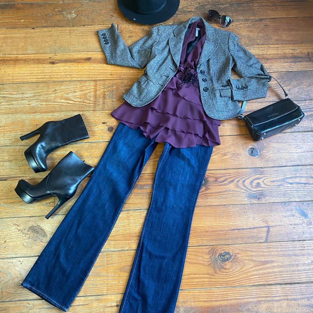 ❄️Silk & Wool Blend Blazer by Ann Taylor 0